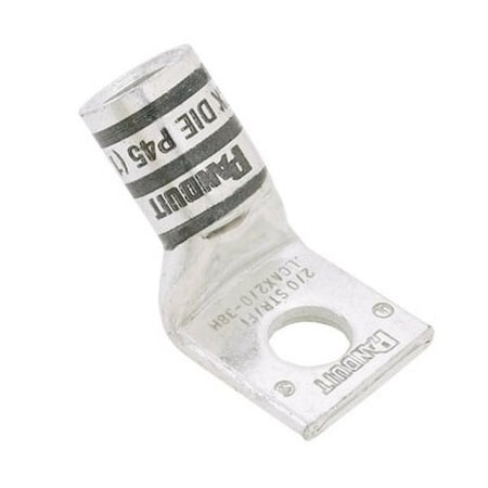 Panduit One-Hole Compression Lug, 2 AWG Max, Standard Barrel, Copper, Brown LCAX2-38H-E